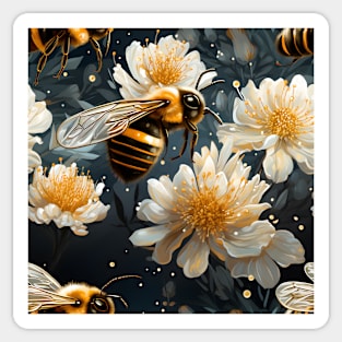 Honeycomb and Bee Pattern 3 Sticker